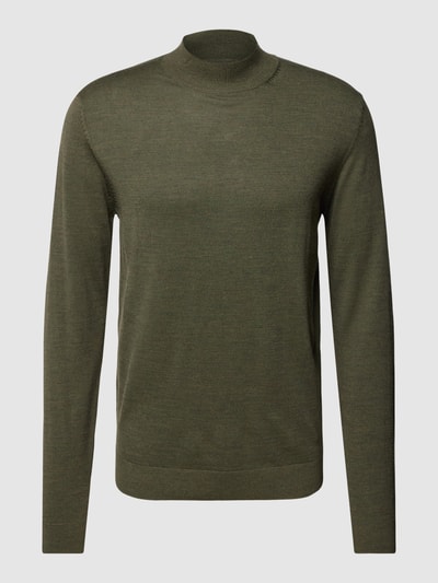 SELECTED HOMME Gebreide pullover met turtleneck, model 'TOWN' Olijfgroen - 2