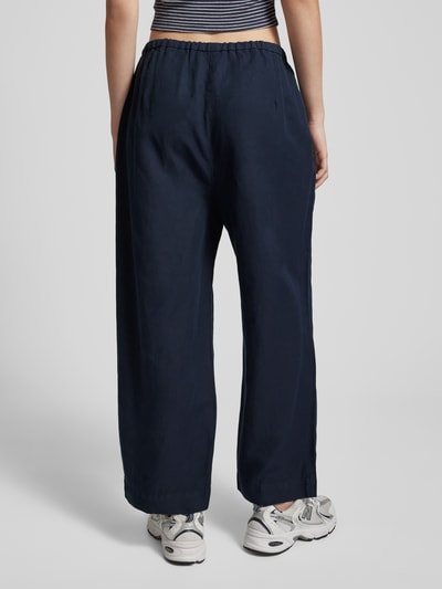 Marc O'Polo Denim Regular fit culotte met bandplooien Marineblauw - 5