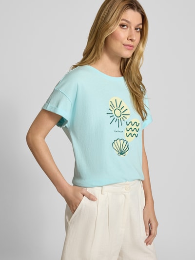 Tom Tailor Regular fit T-shirt van puur katoen Lichtblauw - 3