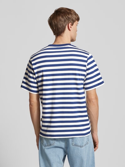 Jack & Jones T-Shirt mit Label-Print Modell 'VESTERBRO' Dunkelblau 5