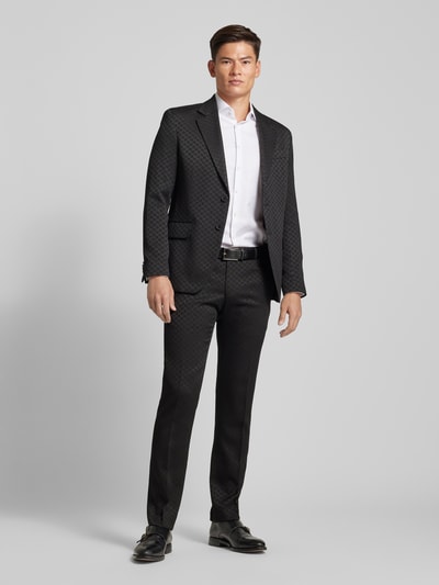 Karl Lagerfeld Slim Fit Anzughose mit Strukturmuster Modell 'COSMOS' Black 1