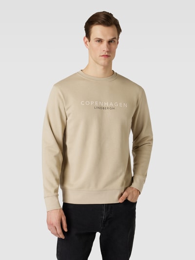 Lindbergh Sweatshirt mit Rundhalsausschnitt Stein 4