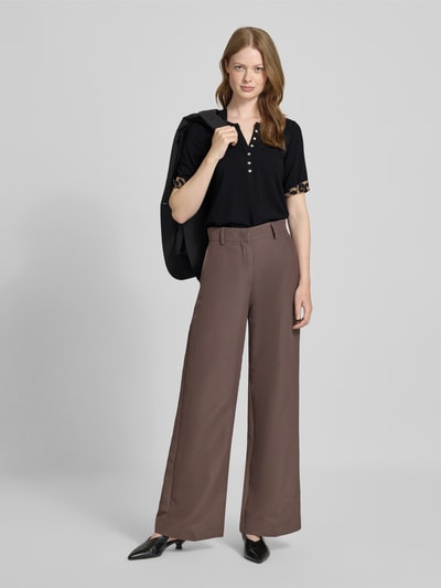 Betty Barclay T-shirt met V-hals en knoopsluiting Zwart - 1