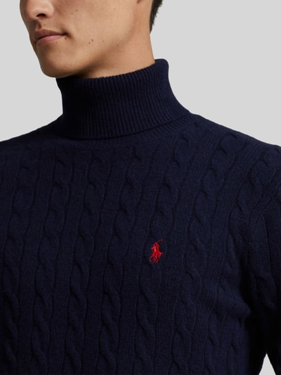 Polo Ralph Lauren Slim Fit Pullover aus Woll-Kaschmir-Mix Marine 3