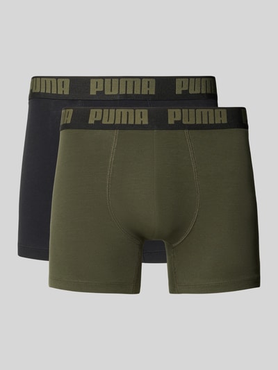 PUMA Slim Fit Boxershorts aus Baumwoll-Mix im 2er-Pack Modell 'EVERDAY' Khaki 1