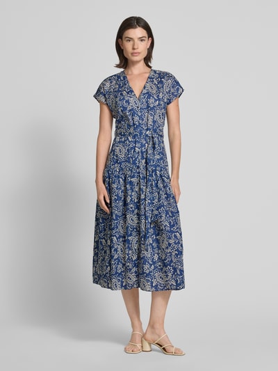 Mango Midikleid mit durchgehender Knopfleiste Modell 'NEMO' Hellblau 4