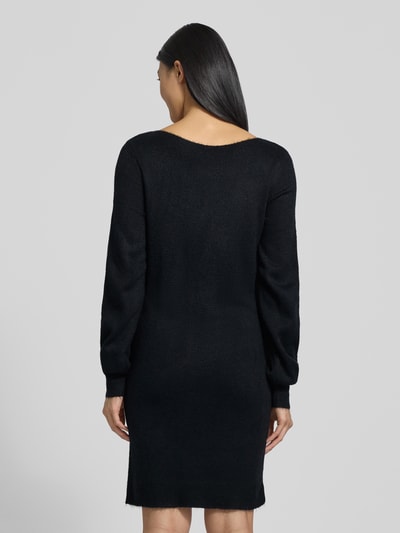 Vero Moda Loose Fit Strickkleid mit U-Boot-Ausschnitt Modell 'LEFILE' Black 5