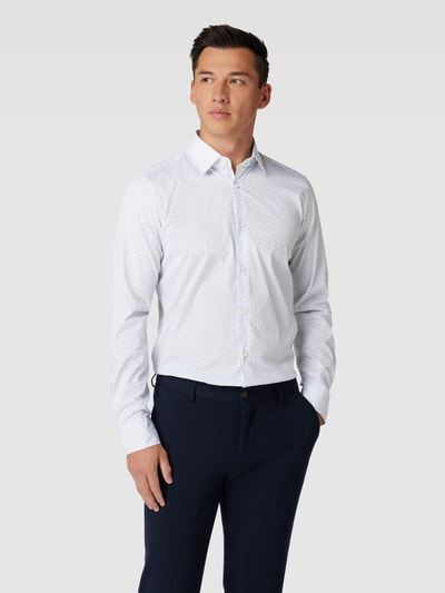 JOOP! Collection Koszula biznesowa o kroju slim fit ze wzorem na całej powierzchni model ‘Pit’ Zielony 4