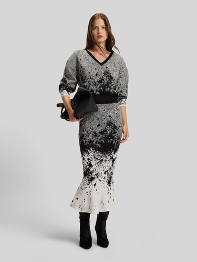 BOSS Nauwsluitende midirok van viscosemix, model 'FORANDINA' Zwart - 1