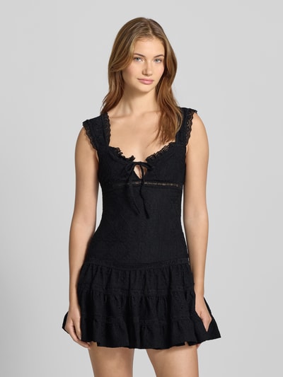 Gina Tricot Minikleid mit Lochspitze Modell 'Cornelia' Black 4