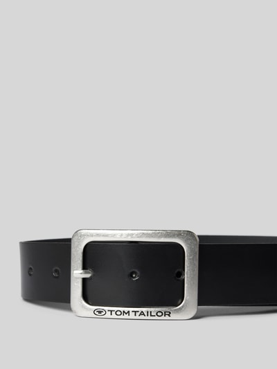 Tom Tailor Leren riem in effen design, model 'EVE' Zwart - 2