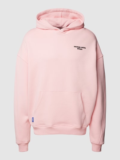 PEQUS Hoodie mit Label-Print Modell 'Drowned Angels' Rosa 2