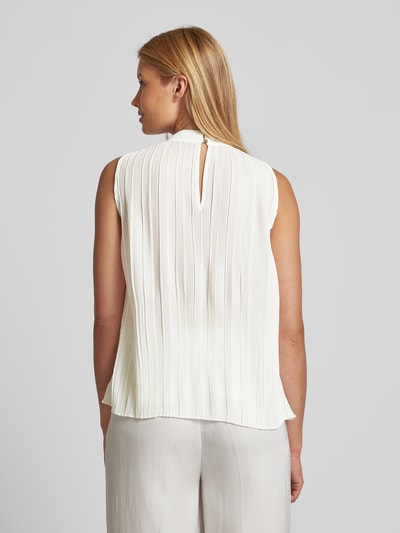 Zero Bluse mit Plisseefalten Offwhite 5