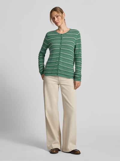 Christian Berg Woman Regular fit jack van puur katoen in tricotlook Flessengroen - 1