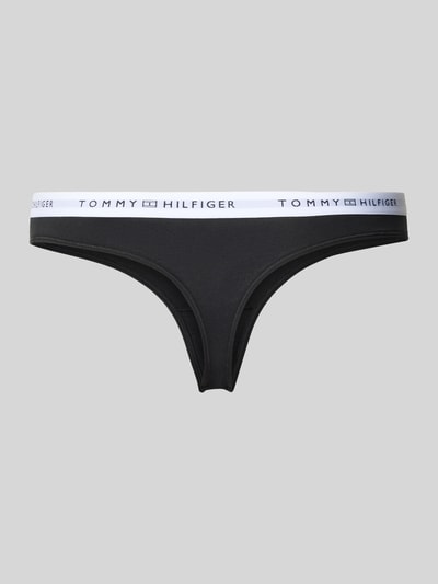 TOMMY HILFIGER Stringi z mieszanki bawełny Czarny 3