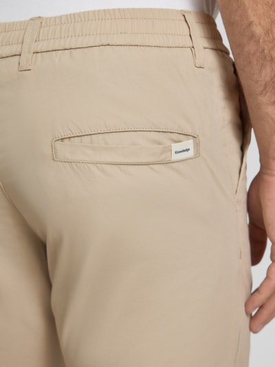 Knowledge Cotton Apparel Tapered fit chino met steekzakken, model 'TIM' Steengrijs - 3