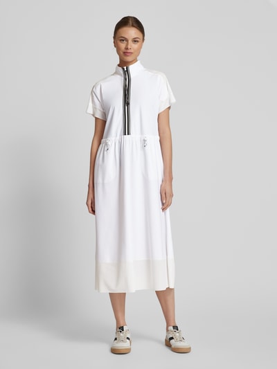 Marc Cain Midi-jurk met opstaande kraag Offwhite - 4