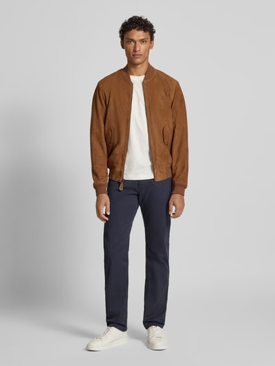 Pierre Cardin Tapered Fit Hose mit Eingrifftaschen Modell 'Lyon' Marine 1