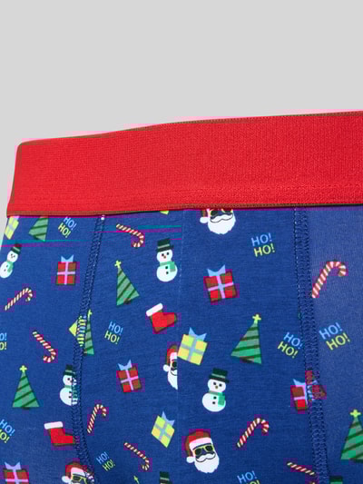 Christian Berg Men Boxershort in all-over look in een set van 2 paar Marineblauw - 2