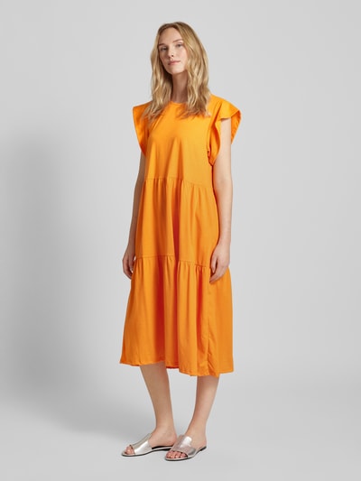 Vila Midi-jurk met kapmouwen, model 'SUMMER' Oranje - 1