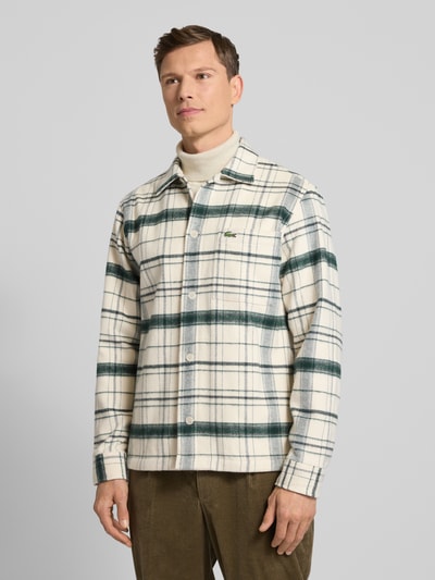 Lacoste Kurtka koszulowa o kroju oversized z czystej bawełny model ‘6CG’ Zielony 4