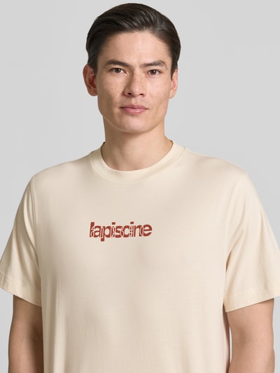 Selected regular fit T-shirt van puur katoen model 'HASPEN' Offwhite - 3