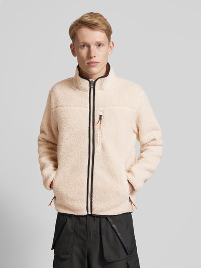 Superdry Fleecejacke mit Label-Stitching Beige 4