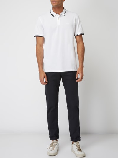 BOSS Regular Fit Poloshirt mit Logo-Stickerei Weiss 1