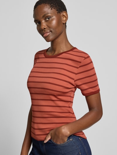 DRYKORN T-shirt met ronde hals model 'RILA' Roestrood - 3