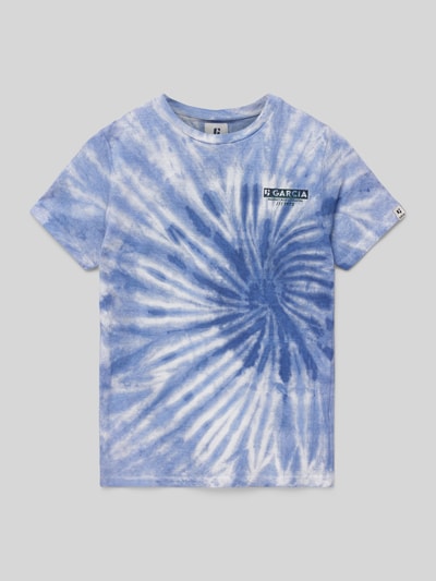 Garcia T-shirt in batiklook Blauw - 1