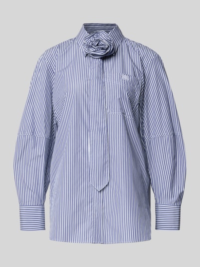 Marella Regular Fit Hemdbluse aus reiner Baumwolle Modell 'AVILA' Marine 2