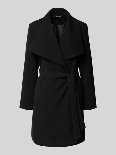 Lauren Ralph Lauren Płaszcz z szerokim kołnierzem i wiązanym paskiem Czarny 2
