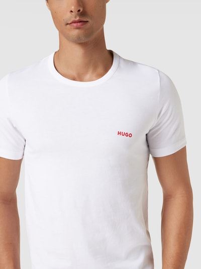 HUGO T-shirt z nadrukiem z logo w zestawie 3 szt. Biały 3