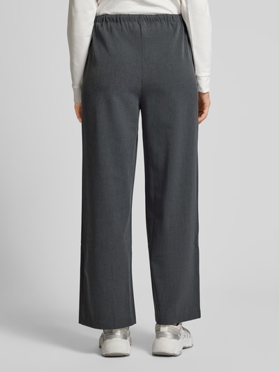 LeGer by Lena Gercke Wide leg stoffen broek met koord, model 'Kim' Middengrijs gemêleerd - 5