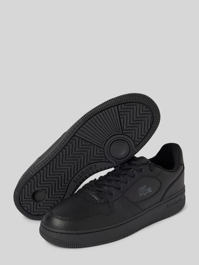 Lacoste Leren sneakers met labeldetails Zwart - 4