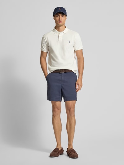 Polo Ralph Lauren Custom Slim Fit Poloshirt mit Label-Stitching Beige Melange 1