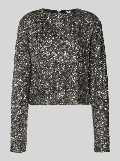 Karo Kauer Blouseshirt met ronde hals Zilver - 2