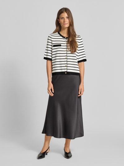 Jake*s Collection Strickjacke mit Knopfleiste Offwhite 1