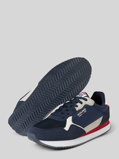 Jack & Jones Sneakers met labelprint, model 'ROBIN' Marineblauw - 4