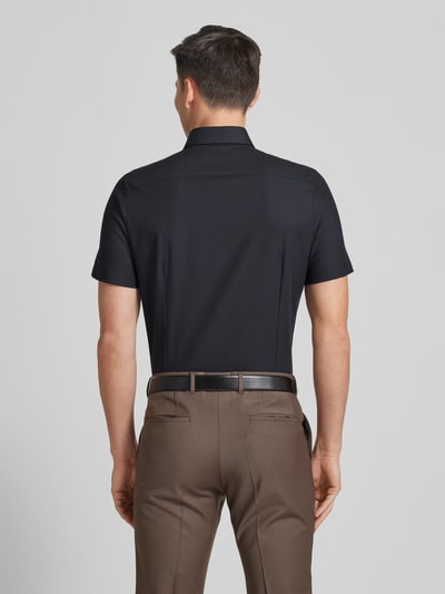 OLYMP Level Five Body Fit Business-Hemd mit 1/2-Arm Modell 'NEW YORK' Black 5