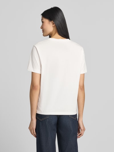 VILA T-Shirt mit Print und Rundhalsausschnitt Modell 'SYBILLA CHOCO' Weiss 5