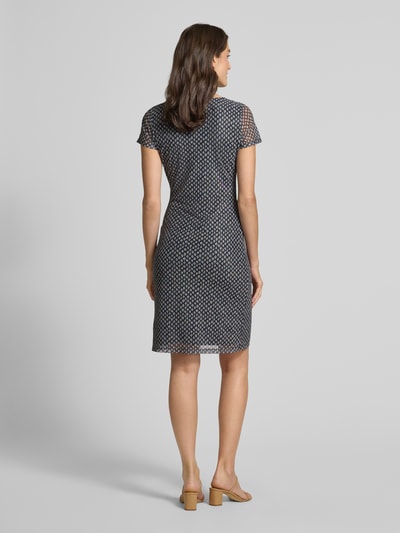 Zero Knielanges Kleid mit Wasserfall-Ausschnitt Bleu 5