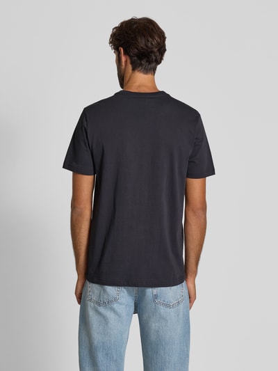 PME Legend T-shirt met statementprint, model 'NIGHT FLIGHT CAMPAGNE' Marineblauw - 5