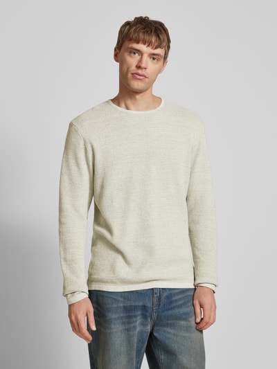 Jack & Jones Strickpullover mit gerippten Abschlüssen Modell 'GEORGE' Mint Melange 4