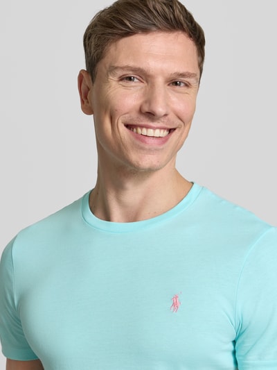 Polo Ralph Lauren Regular Fit T-Shirt aus reiner Baumwolle Tuerkis 3