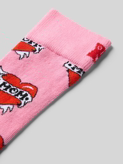 Happy Socks Socken mit Motiv-Stitching Modell 'Mom' Rosa 2