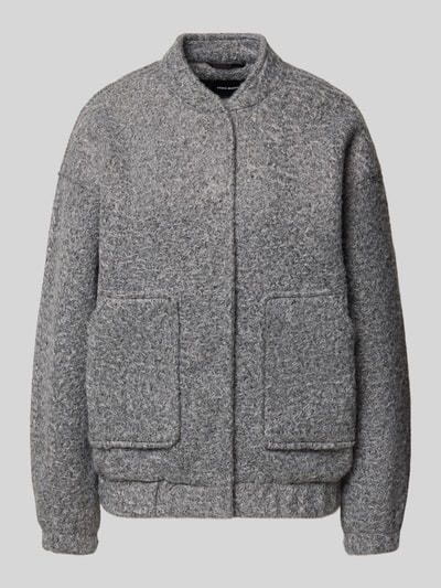 Vero Moda Loose Fit Blouson mit College-Kragen Modell 'AMBER ELITE' Mittelgrau 2