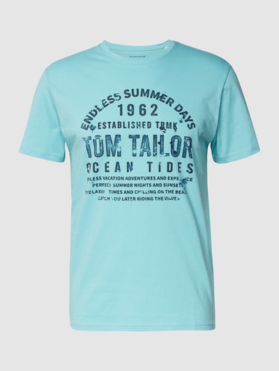 Tom Tailor T-shirt z nadrukiem z logo Morski 2