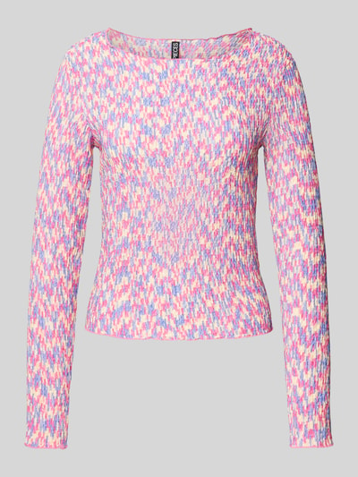 Pieces Longsleeve mit Strukturmuster Modell 'MARIANNE' Pink 2