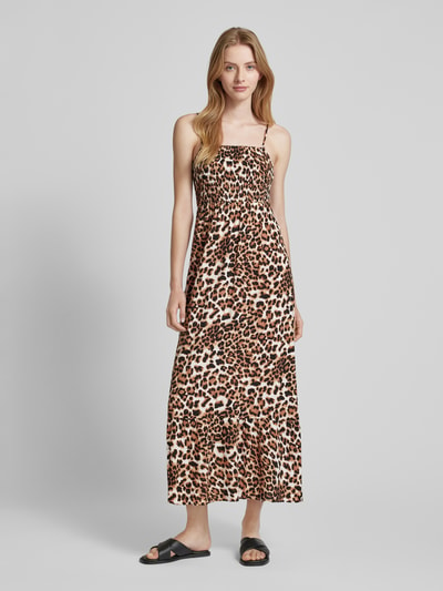 Vero Moda Maxi-jurk met dierenprint, model 'EASY JOY' Beige - 4